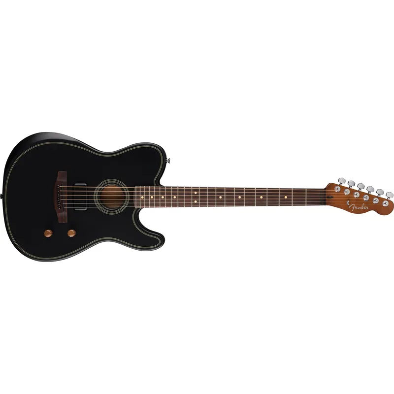 Cheap Fender Acoustasonic Standard Telecaster Acoustic-Electric Guitar, Rosewood Fretboard, Black