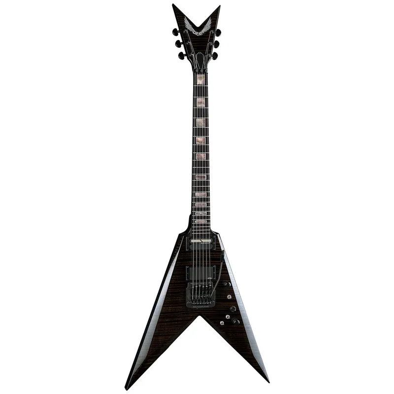 Free Shipping Dean USA Kerry King VII Guitar, Ebony Fretboard, Flame Maple Top, EMG & Sustainiac, Trans Black