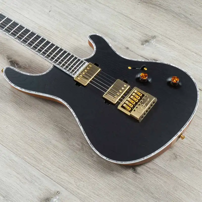Mayones Regius 4Ever 6 Guitar, EverTune Bridge, BKP Ragnarok Pickups, Monolith Black Matt Ash Weekend Sale