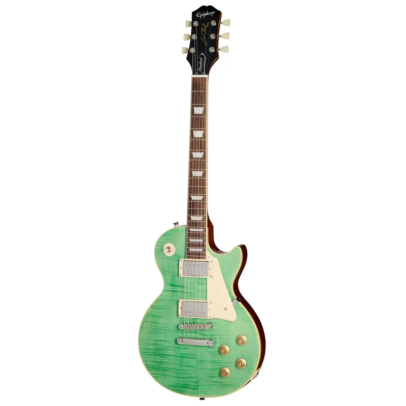 Limited Edition Epiphone Inspired by Gibson Les Paul Standard 50s Figured Top Guitar, Seafoam Green