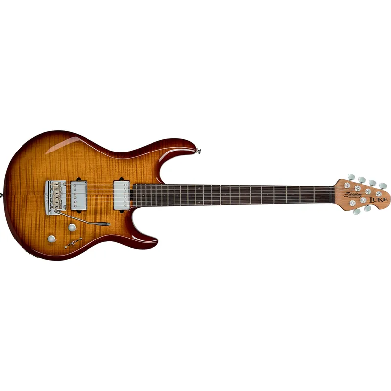 Sterling by Music Man Steve Lukather Luke LK100 Guitar, Rosewood Fingerboard, Hazel Burst Reduced Price