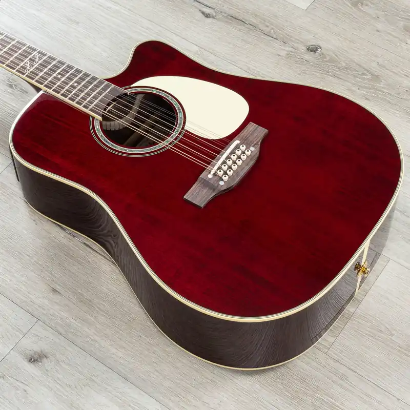 Takamine J325SRC-12 John Jorgenson Signature Dreadnought 12-String Acoustic-Electric Guitar, Gloss Red Buy Online