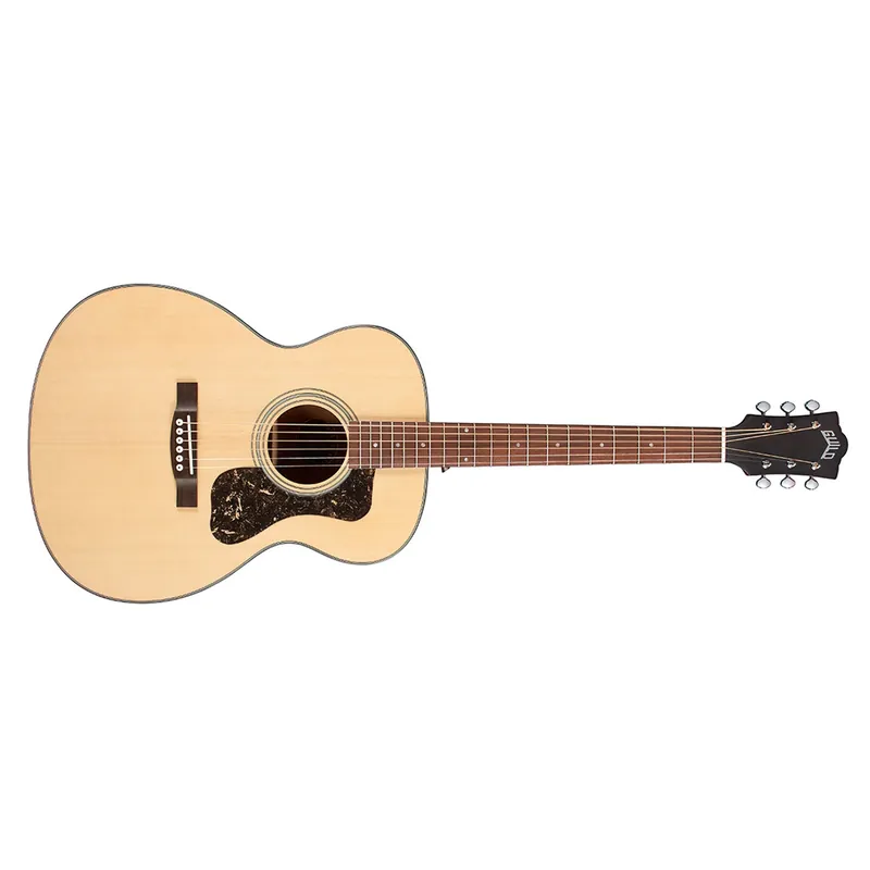 Guild 300 Series OM-340 Natural Orchestra Acoustic Guitar, Rosewood Fretboard, Spruce Top Viral