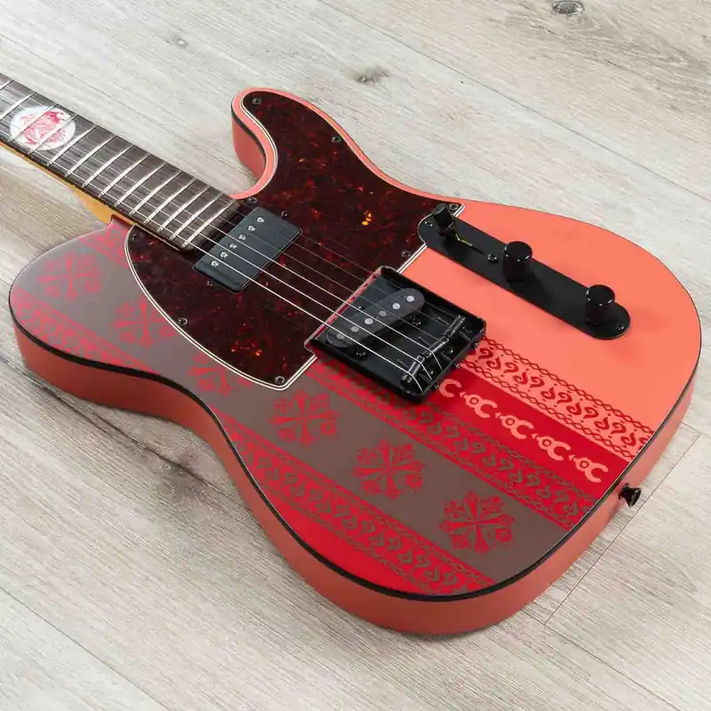 Top Pick Fender Monster Hunter Rathalos Telecaster Guitar, Rosewood Fretboard, Rathalos Red