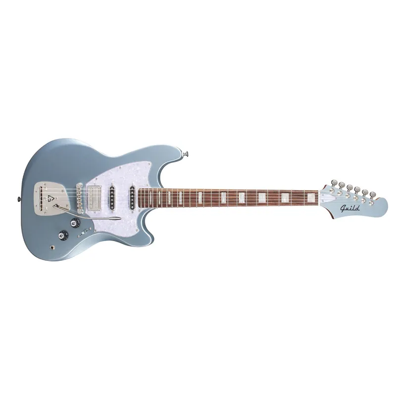Direct From Factory Guild Surfliner Deluxe HSS Guitar, Rosewood Fretboard, Glacier Blue Metallic