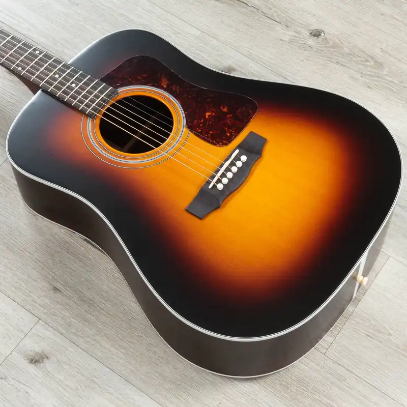 Guild USA D-50 Standard Dreadnought Acoustic Guitar, Rosewood Fretboard, Vintage Antique Burst Gloss Latest