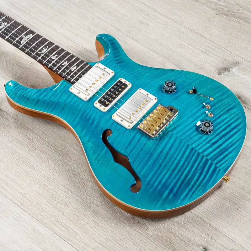 Markdown PRS Paul Reed Smith Special Semi-Hollow 10-Top Guitar, Phase III Wings, Carroll Blue