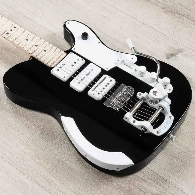 Warranty Included Fender Jack White Triplecaster Telecaster Guitar, Maple Fretboard, Black