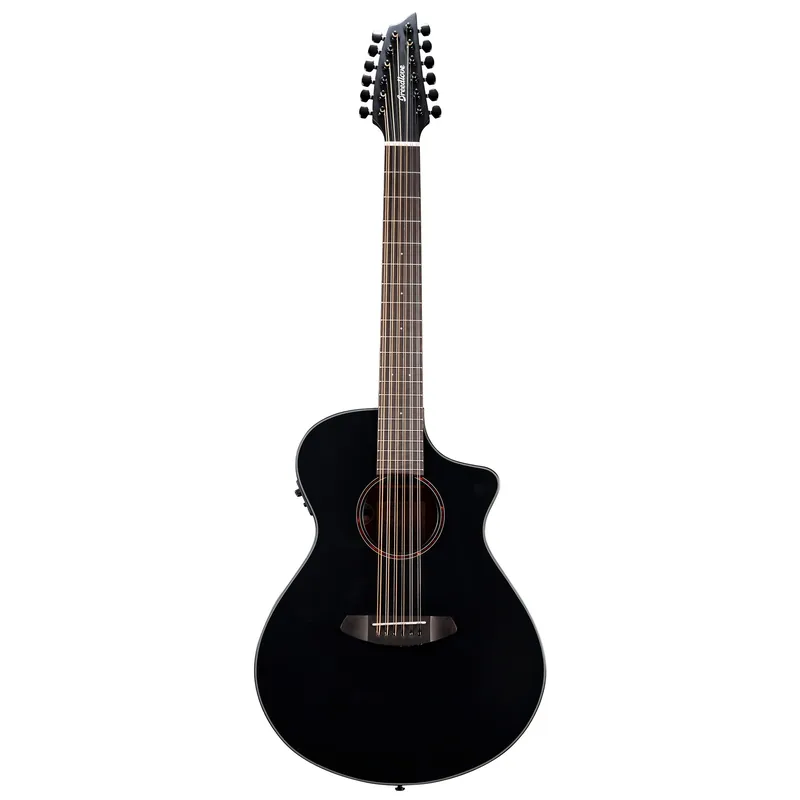 Breedlove Discovery S Concert CE 12-String Acoustic-Electric Guitar, European Spruce, Satin Black Free Returns