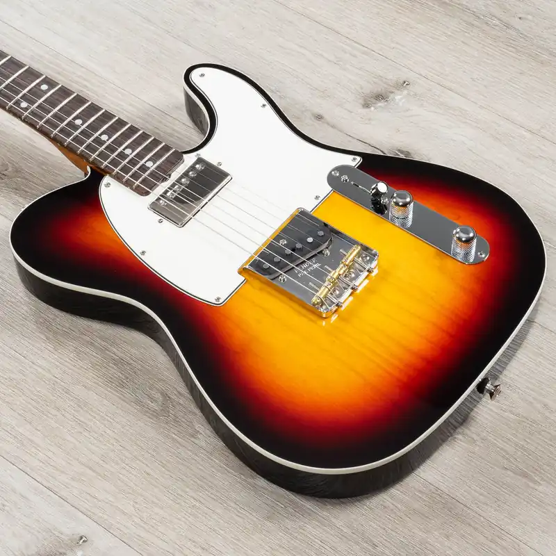 Fender Custom Shop American Custom Telecaster SH Guitar, Rosewood Fretboard, Roasted Birdseye Maple Neck, Bleached 3-Color Sunburst Save Now