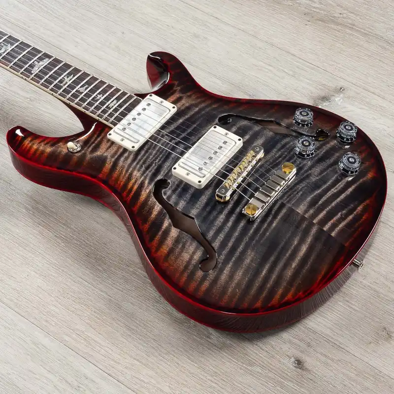PRS Paul Reed Smith McCarty 594 Hollowbody II Guitar, Custom Color Burnt Maple Leaf Best Choice