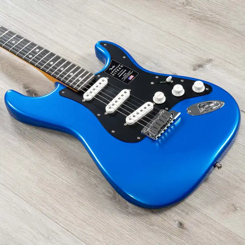 Trusted Brand Fender American Ultra II Stratocaster Guitar, Ebony Fingerboard, Noble Blue