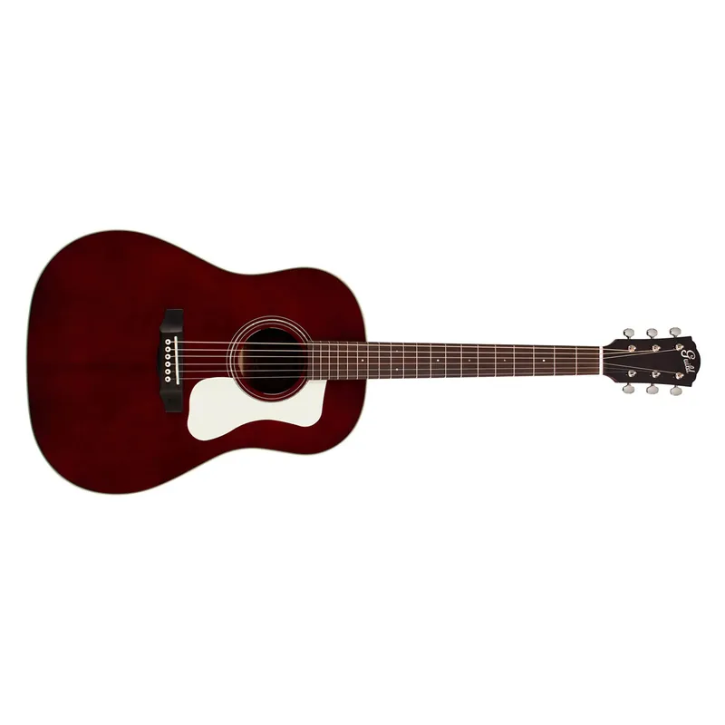 Best Seller Guild DS-240 Memoir Dreadnought Acoustic Guitar, Solid Sitka Spruce Top, Wine Red Gloss