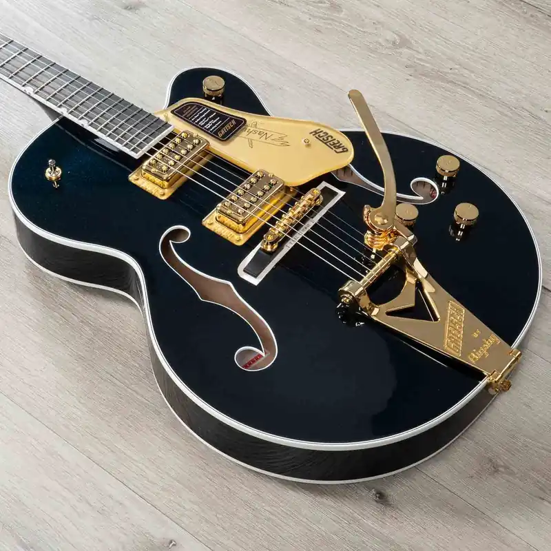 Free Delivery Gretsch Professional Nashville String-Thru Bigsby Hollowbody Guitar, Midnight Sapphire