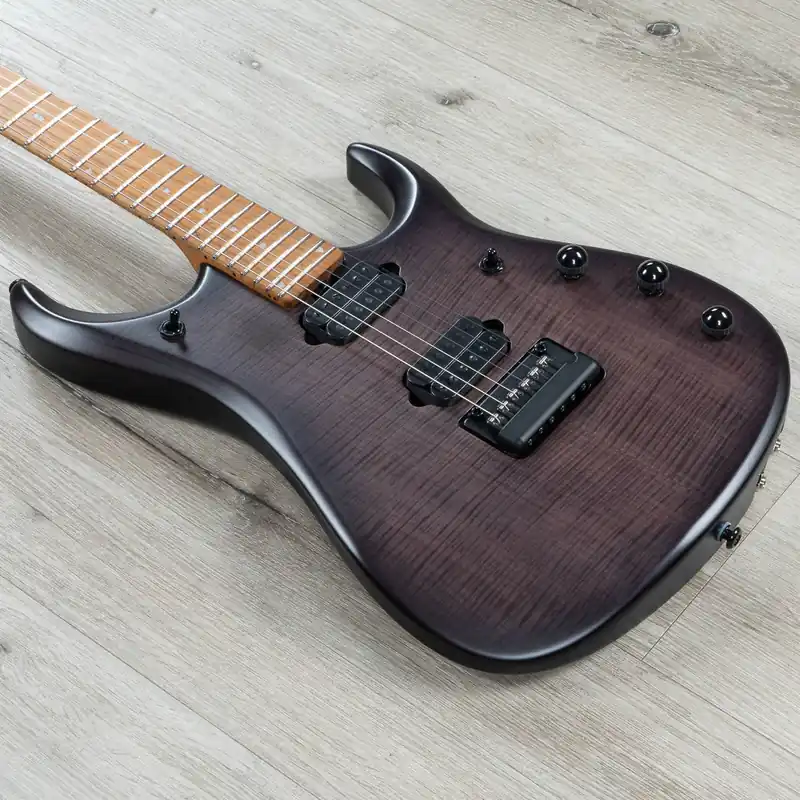 Ernie Ball Music Man John Petrucci JP15 Guitar, Roasted Maple Fingerboard, Mono Case, Flame Trans Black Burst Limited Time