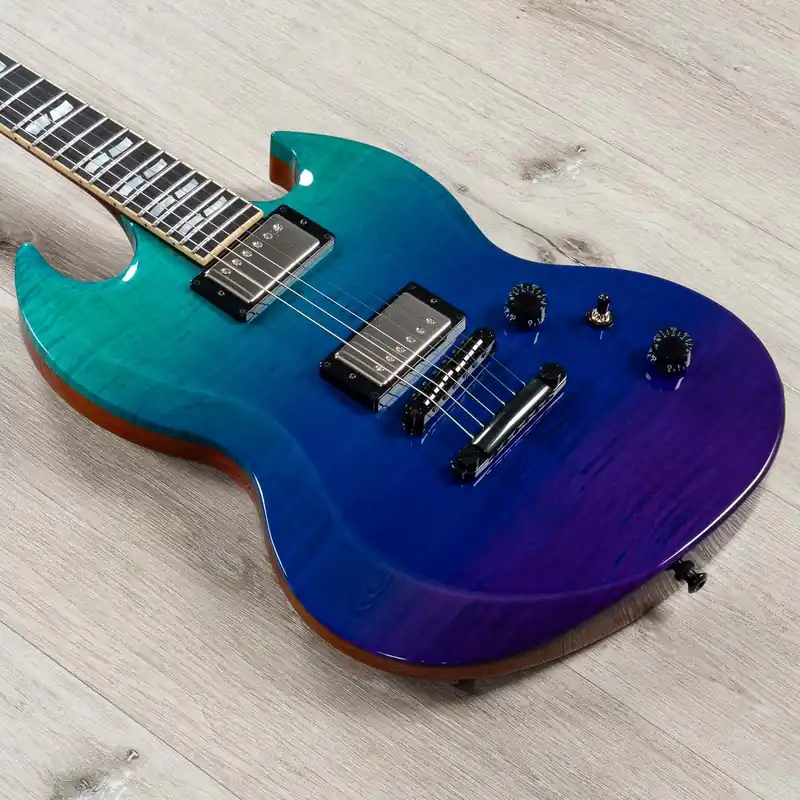 ESP USA Viper Guitar, Flame Maple Top, Seymour Duncan Saturday Night Specials, Violet Shadow Fade Super Sale