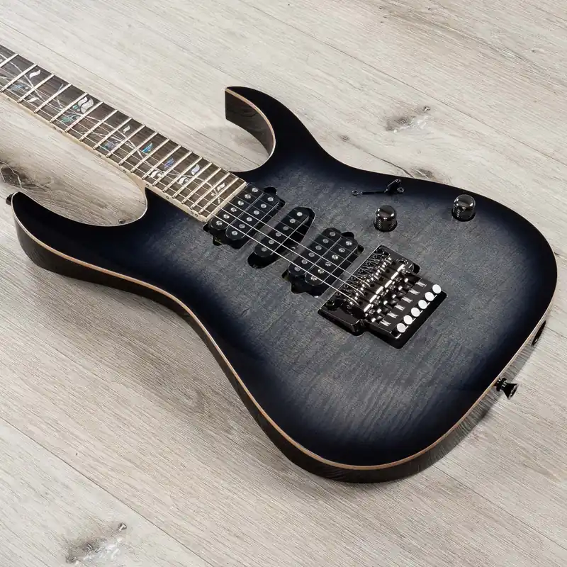 Last Chance Ibanez RG8570 RG j.custom Guitar, Macassar Ebony Fingerboard, Black Rutile