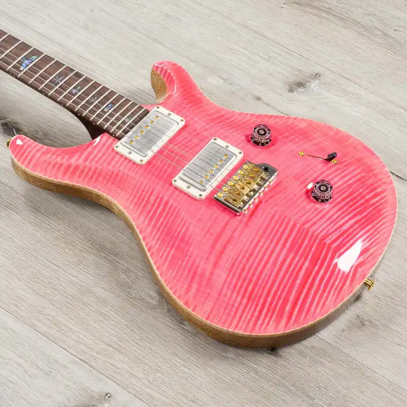 PRS Paul Reed Smith Wood Library Custom 24 Guitar, Brazilian Rosewood Fretboard, Rosewood Neck, Korina Body, Bonnie Pink Brand New