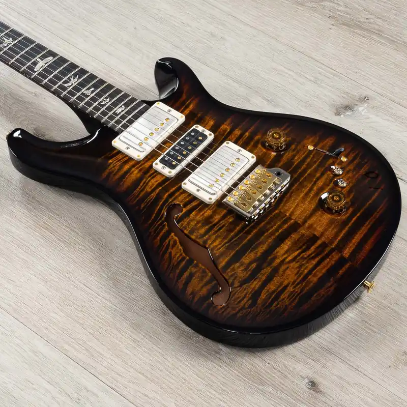 PRS Paul Reed Smith Special Semi-Hollow 10-Top Guitar, Phase III Wings, Black Gold Wraparound Burst Brand New