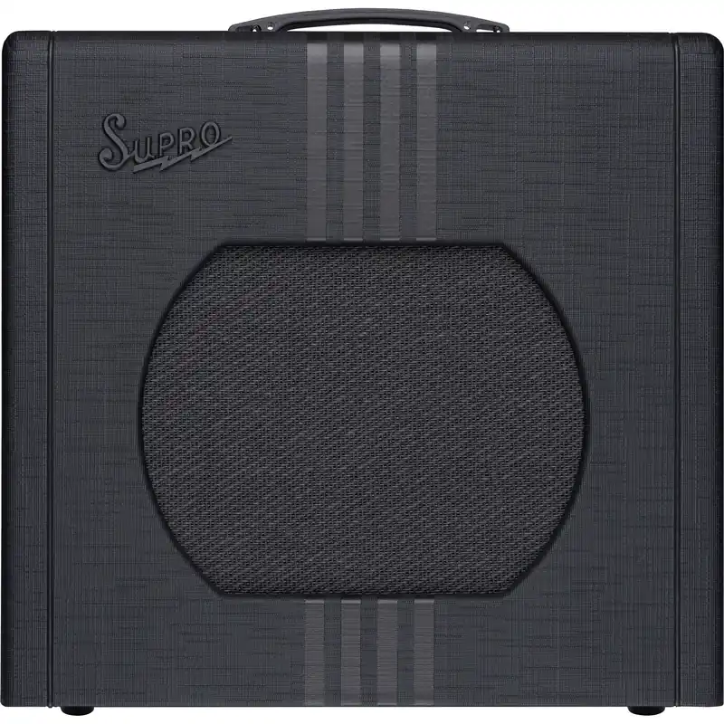 While Supplies Last Supro 1822RBB Delta King 12 15-Watt 1x12Tube Guitar Combo Amp with Reverb, Black on Black