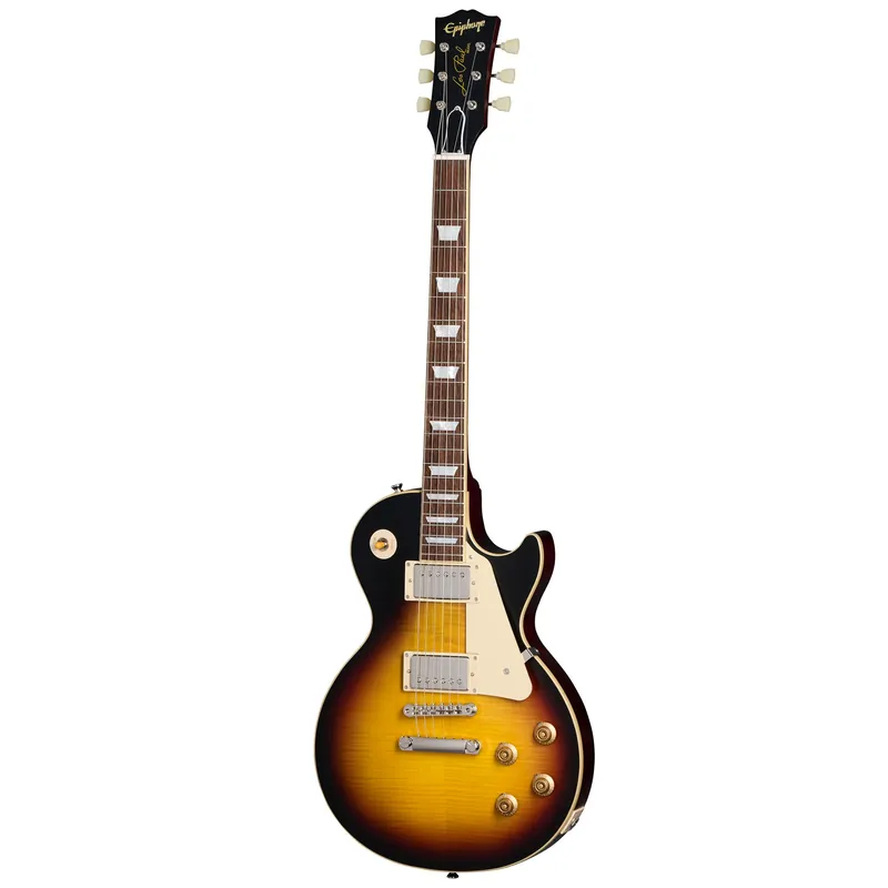 Factory Price Epiphone Inspired by Gibson Custom 1959 Les Paul Standard Guitar, USA Custombucker Pickups,Open BookHeadstock, Tobacco Burst