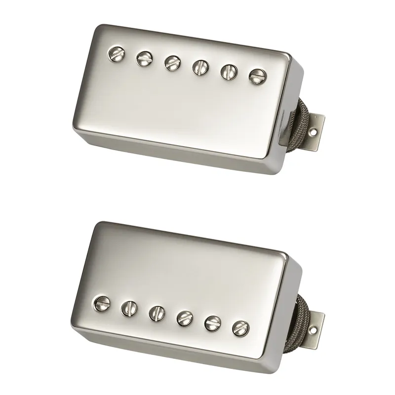 Instant Buy Gibson Custombucker Guitar Humbucker Pickup Matched Set, 2-Conductor, True Historic Nickel Covers