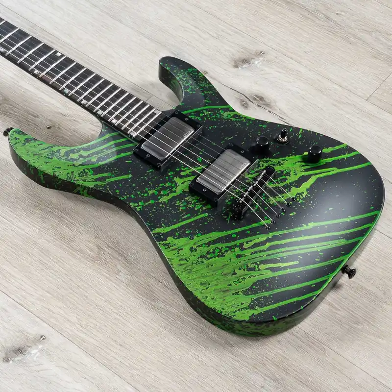 Markdown ESP USA Horizon-II Guitar, Ebony Fretboard, EMG 81X / 85X Pickups, Alien Blood Splatter
