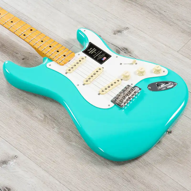Fender American Vintage II 1957 Stratocaster Guitar, Maple Fingerboard, Sea Foam Green High Quality