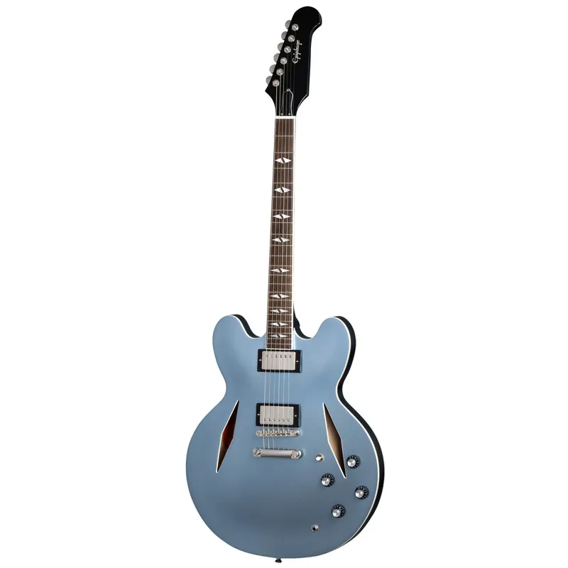 Epiphone Dave Grohl Signature DG-335 Semi-Hollow Guitar, Gibson USA Burstbucker Pickups, Pelham Blue Shop Now