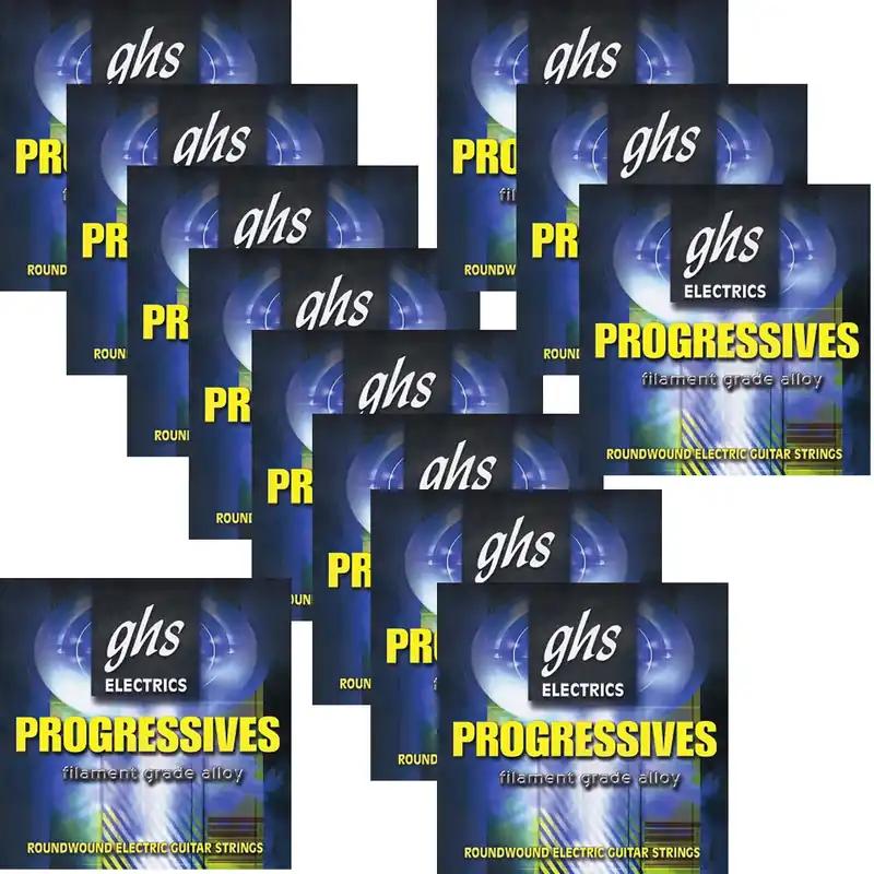 12 Sets of GHS PRL Progressives Roundwound Electric Guitar Strings, Light 10-46 Shop Now