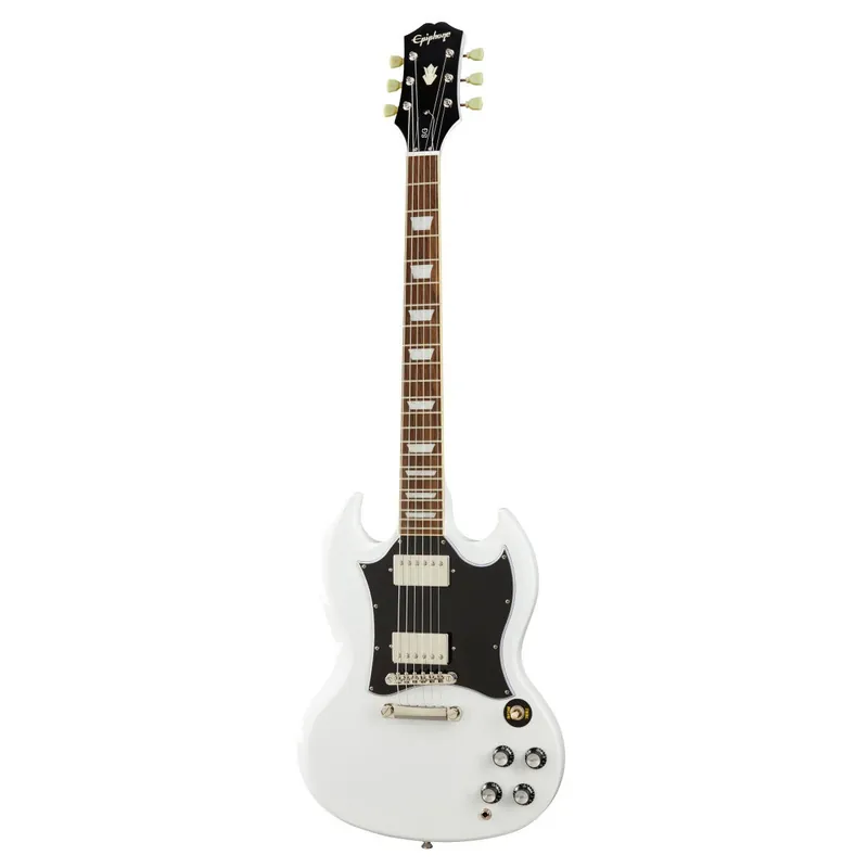 Low Price Epiphone Inspired by Gibson SG Standard Guitar, Laurel Fretboard, CTS Pots, Alpine White