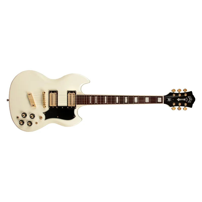 Guild Kim Thayil Signature Polara Guitar, Bound Rosewood Fretboard, Vintage White Fresh Stock