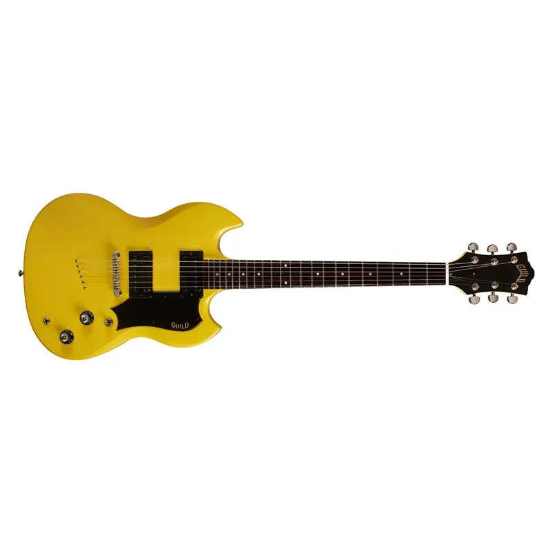 Holiday Sale Guild Newark St. Collection Polara Guitar, Rosewood Fretboard, Voltage Yellow