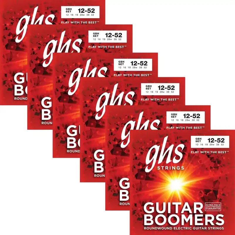 Time-Limited 6 Sets GHS Electric Boomers GBH Heavy Nickel-Plated Steel Guitar Strings 12-52
