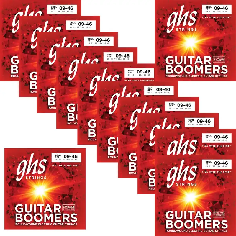 12 Sets GHS Electric Boomers GBCL Custom Light Electric Guitar Strings 9-46 Buy Direct