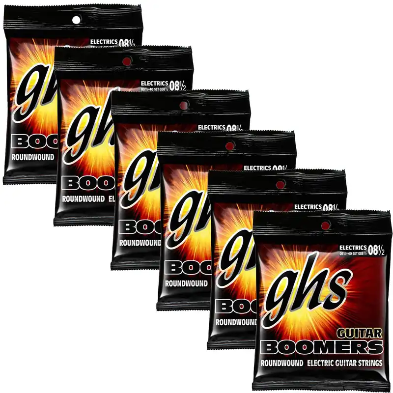 6 Sets GHS Electric Boomers GB8 1/2 Ultra Light + Plus Guitar Strings 8.5-40 Brand New
