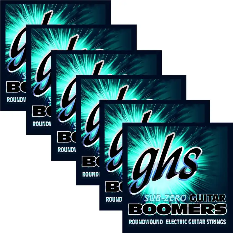 6 Sets GHS CR-GBXL Sub Zero Boomers Extra Light Electric Guitar Strings 9-42 Editor’s Pick