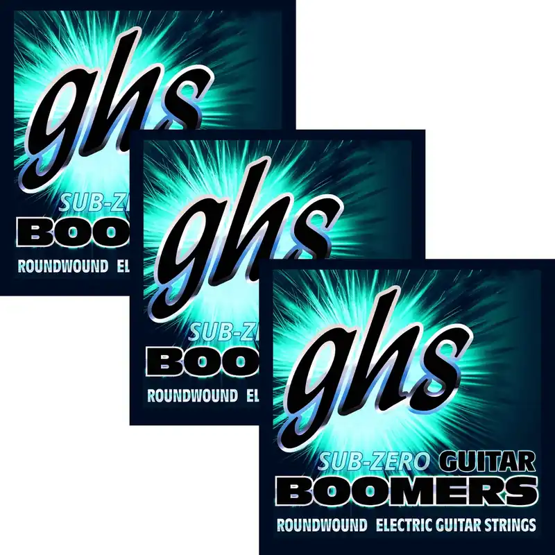 Luxury 3 Sets GHS CR-GBM Sub Zero Boomers Coated Medium Electric Guitar Strings 11-50