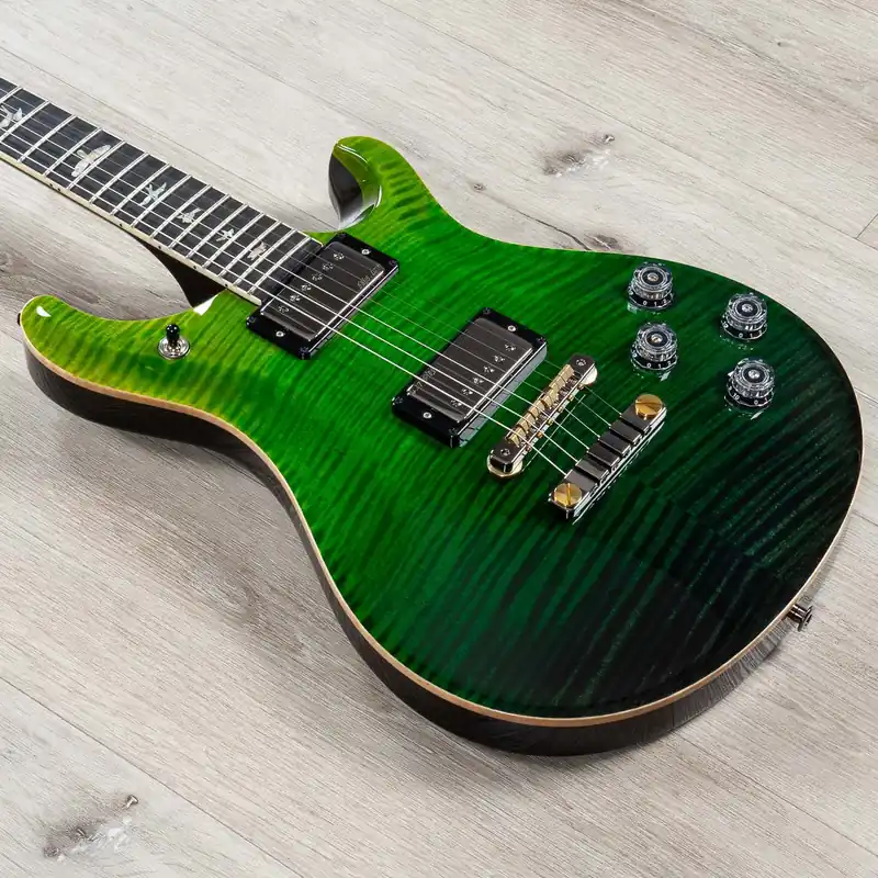 PRS Paul Reed Smith Wood Library McCarty 594 Guitar, Ebony Fretboard, Korina Body & Neck, Green Fade with Charcoal Back Genuine