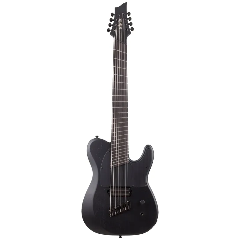 Final Sale Schecter PT-8 MS Black Ops 8-String Multi-Scale Guitar, Fishman Fluence, Satin Black Open Pore