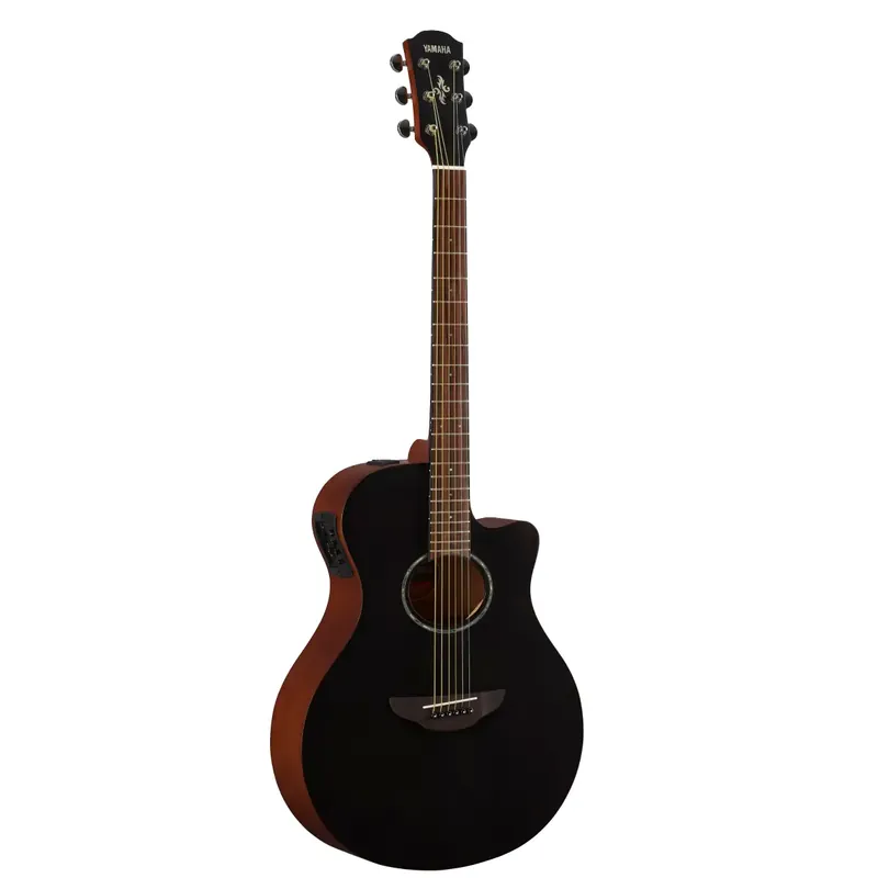 Worldwide Shipping Yamaha APX600M Thinline Acoustic-Electric Guitar, Rosewood Fretboard, Smoky Black