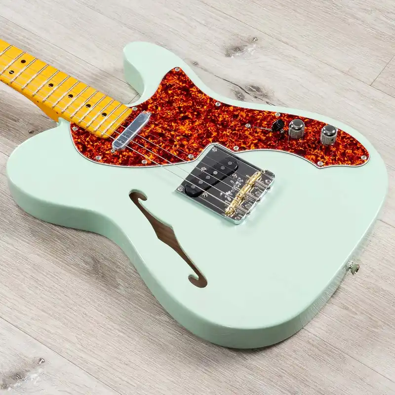 Fender Limited Edition American Professional II Telecaster Thinline Guitar, Maple Fretboard, Transparent Surf Green Markdown