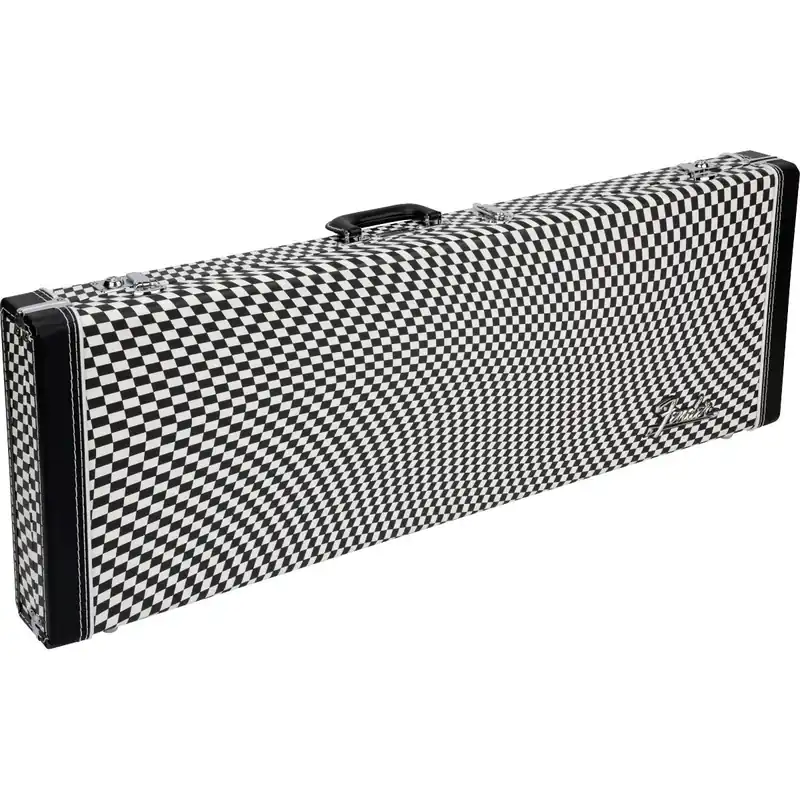 Sale Fender Classic Series Strat / Tele Electric Guitar Case, Wavy Checkerboard