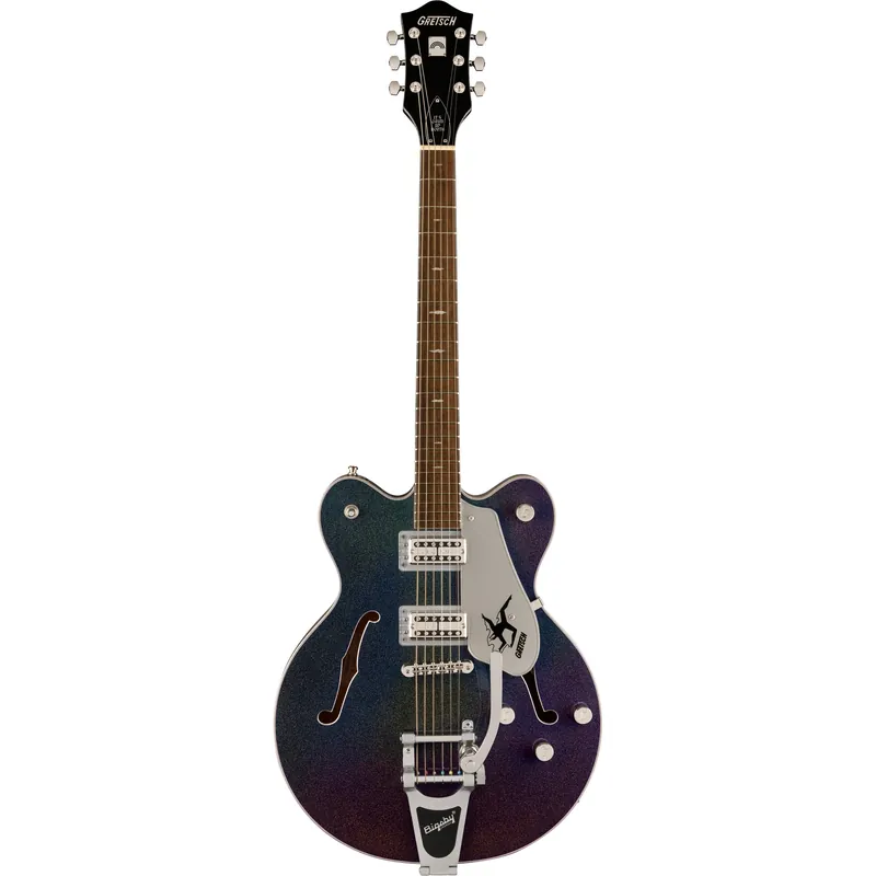 Gretsch Electromatic John Gourley Broadkaster Center Block Guitar, Iridescent Black Seasonal Sale