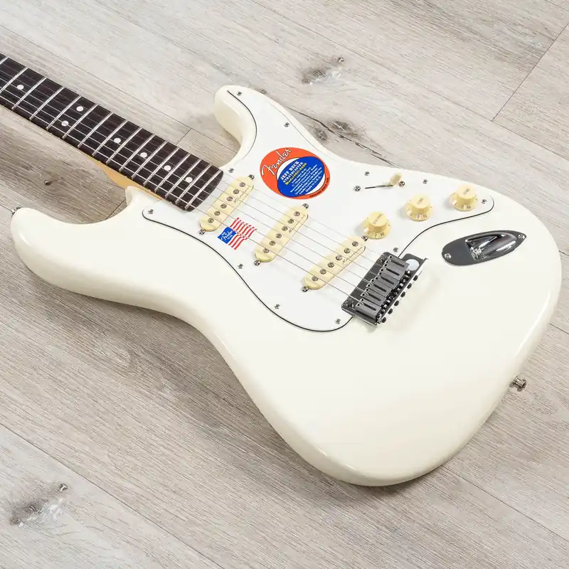 New Arrival Fender Jeff Beck Signature Stratocaster Guitar, Rosewood Fretboard, Olympic White