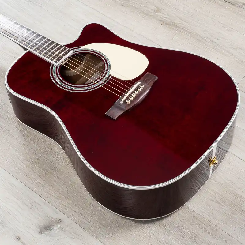 Takamine JJ325SRC John Jorgenson Signature Acoustic-Electric Guitar, Red Gloss Direct From Manufacturer