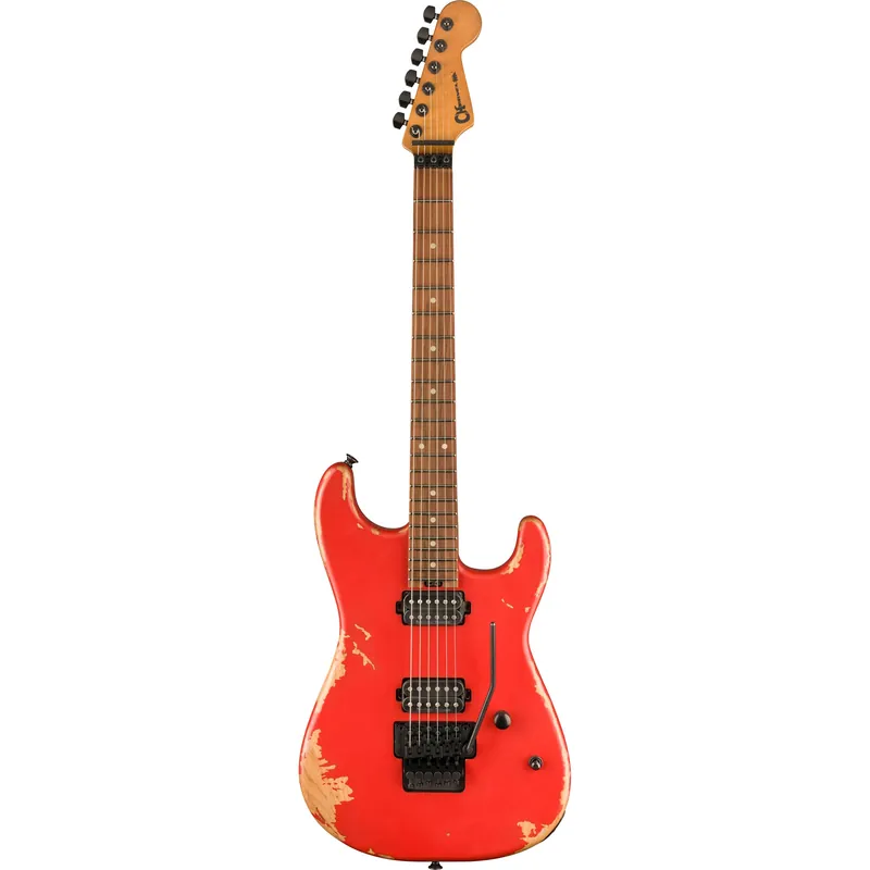 Deal Charvel Pro-Mod Relic San Dimas Style 1 HH FR PF Guitar, Pau Ferro Fretboard, Weathered Orange
