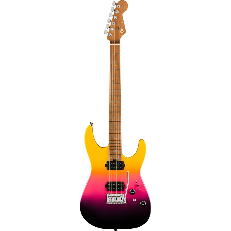 Charvel Pro-Mod DK24 HH 2PT CM Guitar, Caramelized Maple Fretboard, Malibu Sunset Affordable