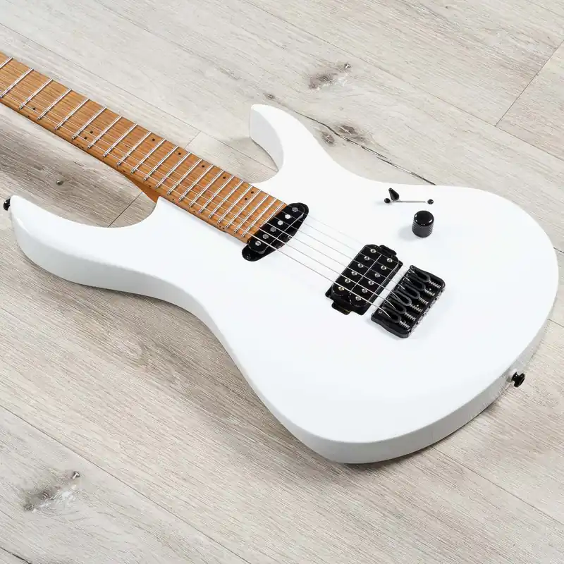 Today Only Balaguer Select Diablo Retro 27-Fret Guitar, Roasted Maple Fretboard, Hardtail, Gloss Solid White