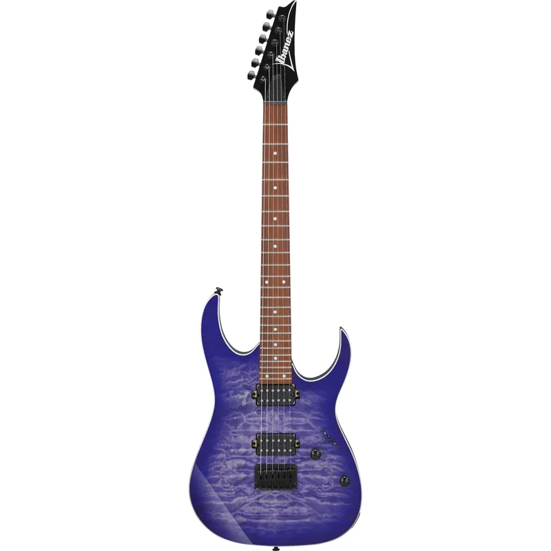 Price Drop Ibanez RG421QM RG Standard Guitar, Jatoba Fretboard, Quilted Maple Top, Cerulean Blue Burst